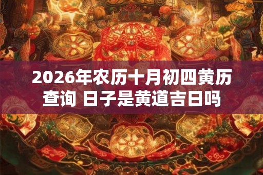 2026年农历十月初四黄历查询 日子是黄道吉日吗