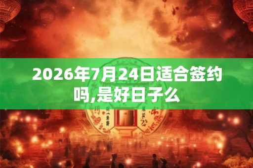 2026年7月24日适合签约吗,是好日子么