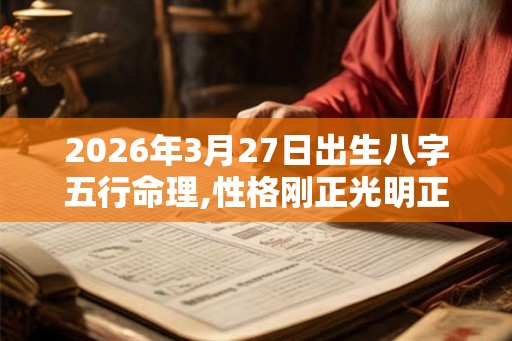 2026年3月27日出生八字五行命理,性格刚正光明正大