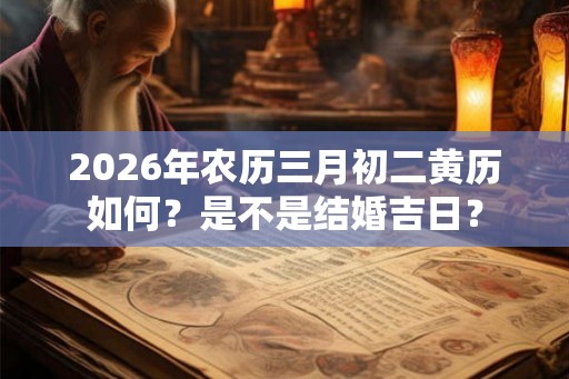2026年农历三月初二黄历如何？是不是结婚吉日？