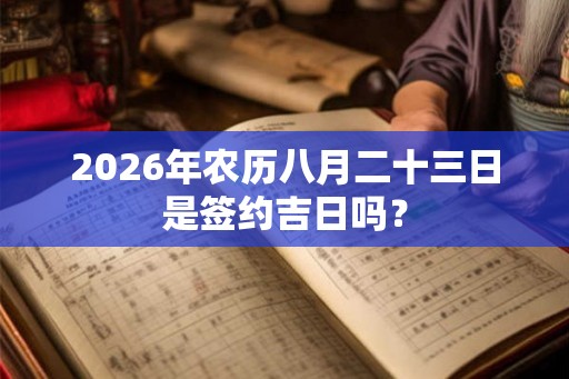 2026年农历八月二十三日是签约吉日吗？
