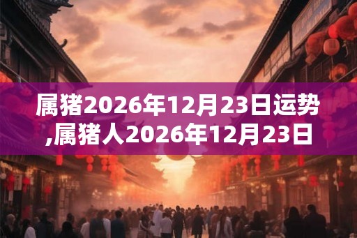 属猪2026年12月23日运势,属猪人2026年12月23日财运,生肖猪2026年12月23日运势 属猪2026年12月23日运势,属猪人2026年12月23日财运,生肖猪2026年12月23日运势