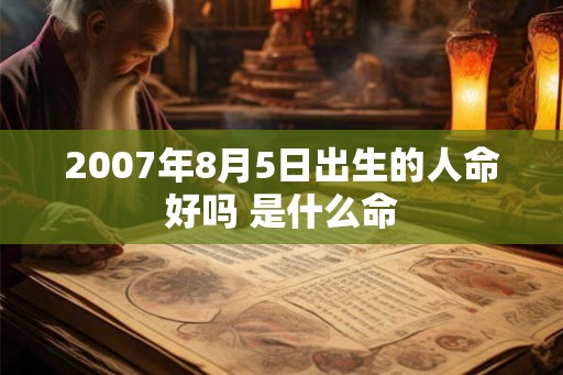 2007年8月5日出生的人命好吗 是什么命