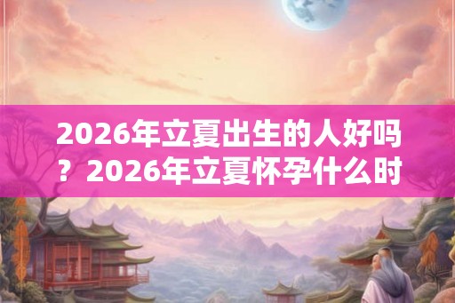 2026年立夏出生的人好吗？2026年立夏怀孕什么时候生宝宝？