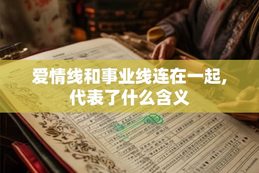 爱情线和事业线连在一起,代表了什么含义