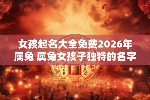 女孩起名大全免费2026年属兔 属兔女孩子独特的名字