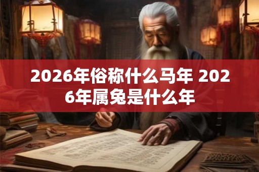 2026年俗称什么马年 2026年属兔是什么年