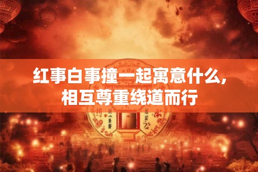 红事白事撞一起寓意什么,相互尊重绕道而行