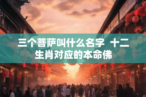 三个菩萨叫什么名字 十二生肖对应的本命佛 三个菩萨叫什么名字 十二生肖对应的本命佛