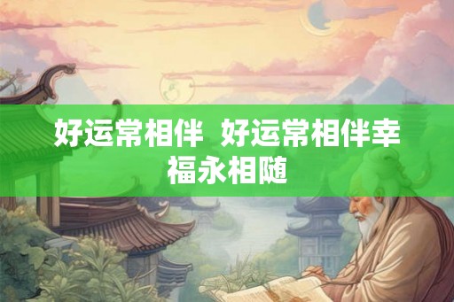 好运常相伴  好运常相伴幸福永相随