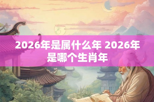 2026年是属什么年 2026年是哪个生肖年