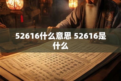 52616什么意思 52616是什么