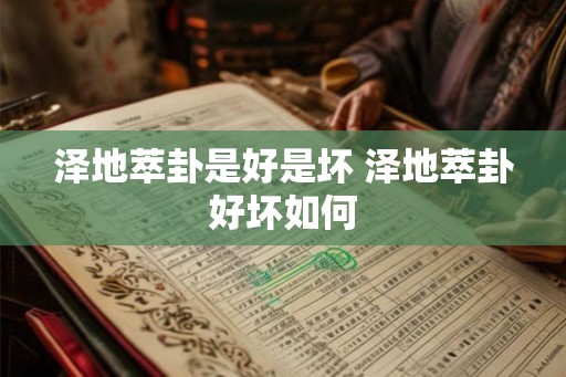 泽地萃卦是好是坏 泽地萃卦好坏如何