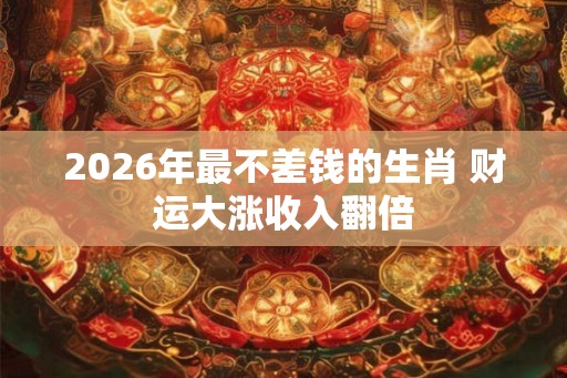 2026年最不差钱的生肖 财运大涨收入翻倍