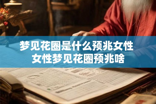 梦见花圈是什么预兆女性 女性梦见花圈预兆啥