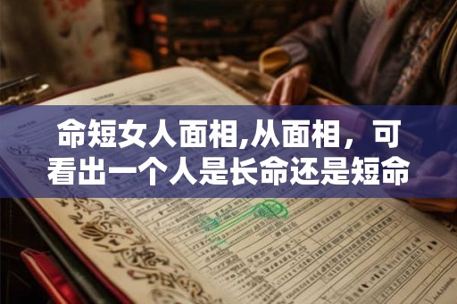 命短女人面相,从面相，可看出一个人是长命还是短命