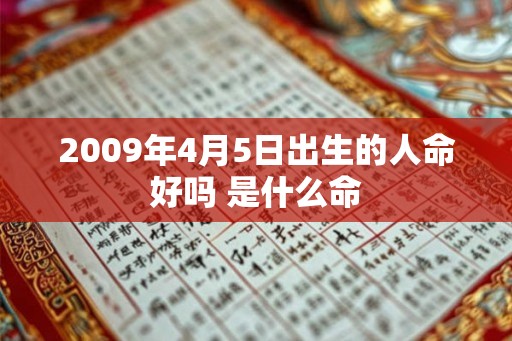 2009年4月5日出生的人命好吗 是什么命