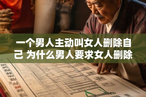 一个男人主动叫女人删除自己 为什么男人要求女人删除自己