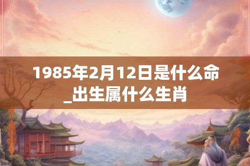 1985年2月12日是什么命_出生属什么生肖