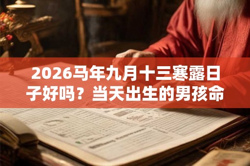 2026马年九月十三寒露日子好吗？当天出生的男孩命运详解