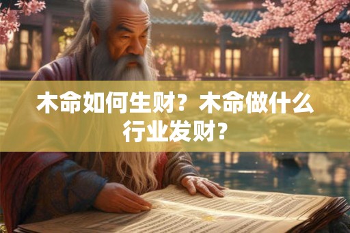木命如何生财？木命做什么行业发财？