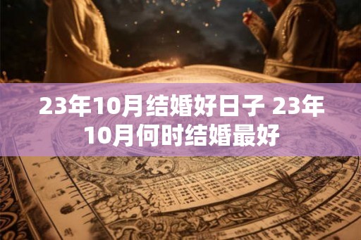 23年10月结婚好日子 23年10月何时结婚最好