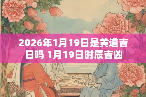 2026年1月19日是黄道吉日吗 1月19日时辰吉凶