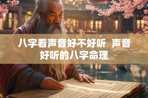 八字看声音好不好听  声音好听的八字命理