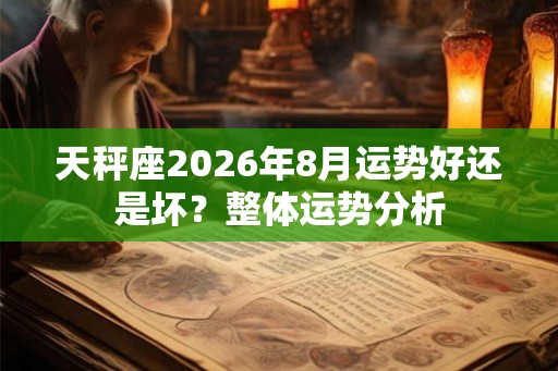 天秤座2026年8月运势好还是坏？整体运势分析