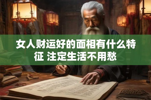 女人财运好的面相有什么特征 注定生活不用愁