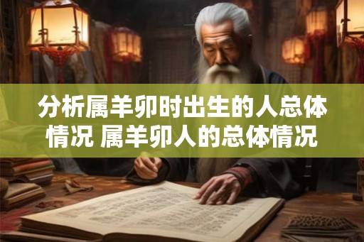 分析属羊卯时出生的人总体情况 属羊卯人的总体情况分析