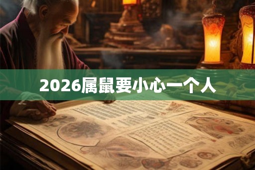 2026属鼠要小心一个人
