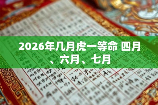 2026年几月虎一等命 四月、六月、七月