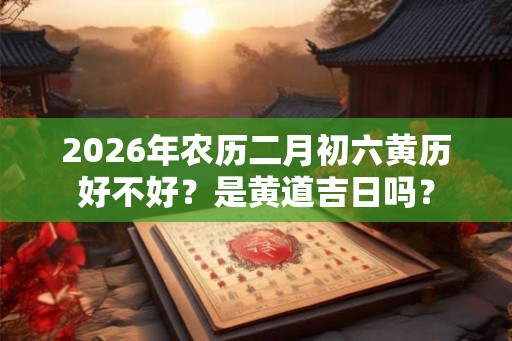 2026年农历二月初六黄历好不好？是黄道吉日吗？