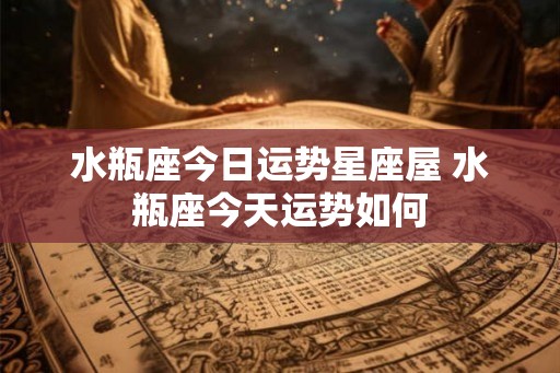 水瓶座今日运势星座屋 水瓶座今天运势如何