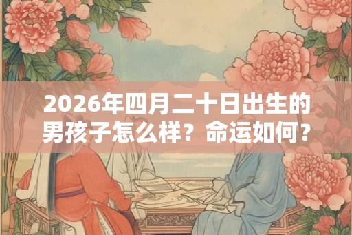 2026年四月二十日出生的男孩子怎么样？命运如何？
