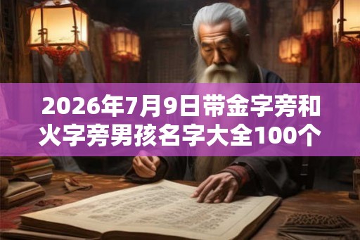 2026年7月9日带金字旁和火字旁男孩名字大全100个