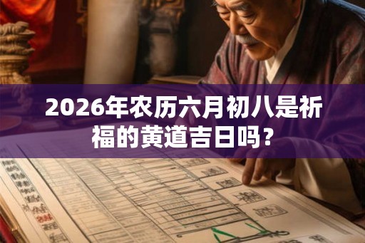 2026年农历六月初八是祈福的黄道吉日吗？