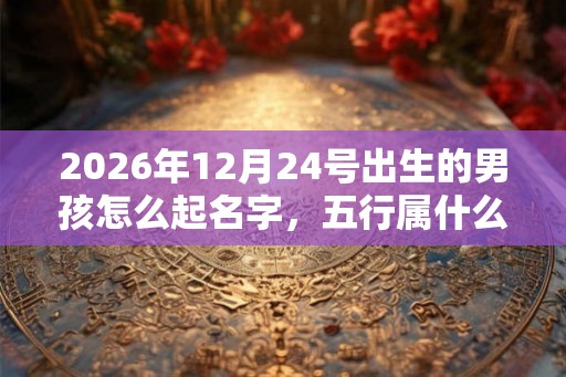 2026年12月24号出生的男孩怎么起名字，五行属什么