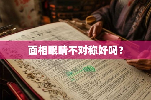 面相眼睛不对称好吗？