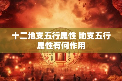 十二地支五行属性 地支五行属性有何作用