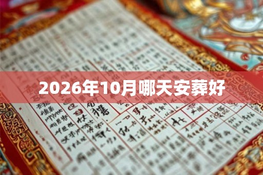 2026年10月哪天安葬好