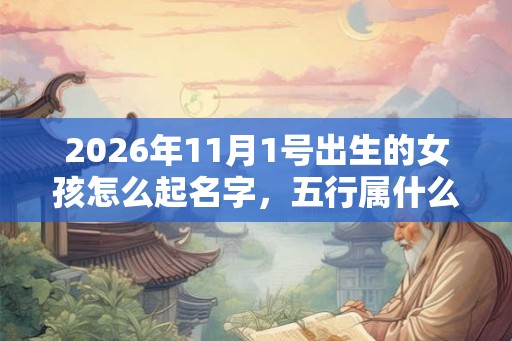 2026年11月1号出生的女孩怎么起名字，五行属什么