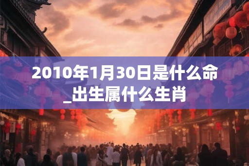 2010年1月30日是什么命_出生属什么生肖 2010年1月30日是什么命_出生属什么生肖