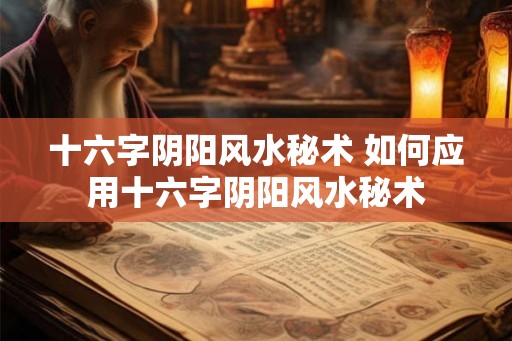 十六字阴阳风水秘术 如何应用十六字阴阳风水秘术