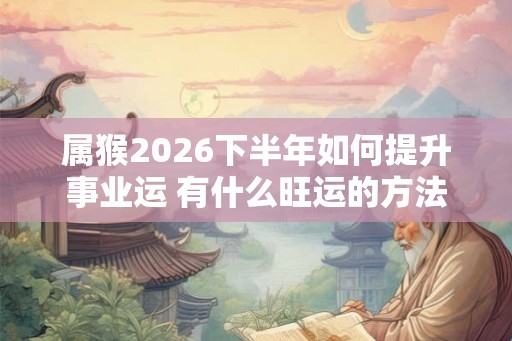 属猴2026下半年如何提升事业运 有什么旺运的方法