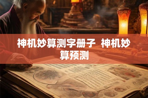 神机妙算测字册子  神机妙算预测