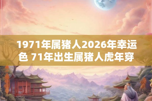 1971年属猪人2026年幸运色 71年出生属猪人虎年穿什么颜色衣服好