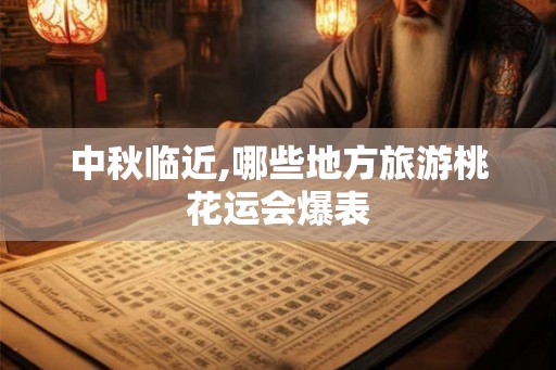 中秋临近,哪些地方旅游桃花运会爆表