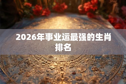 2026年事业运最强的生肖排名